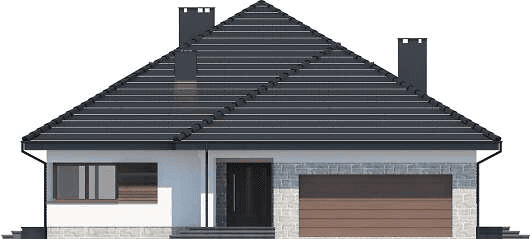 Elewacja frontowa domu jednorodzinnego Fabian 3