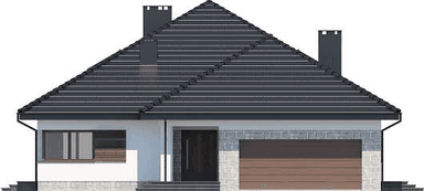 Elewacja frontowa domu jednorodzinnego Fabian 3