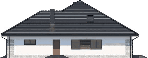 Elewacja prawa domu jednorodzinnego Fabian 3