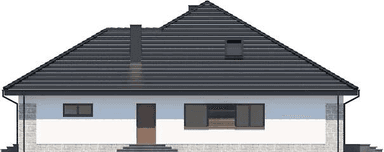 Elewacja prawa domu jednorodzinnego Fabian 3