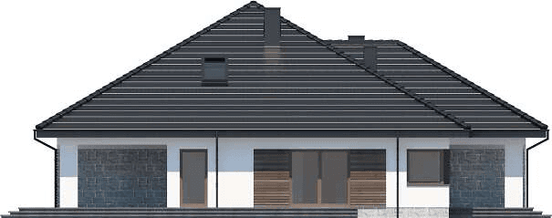 Elewacja lewa domu jednorodzinnego Fabian 3