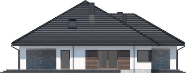Elewacja lewa domu jednorodzinnego Fabian 3