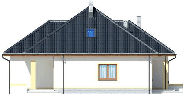 Elewacja lewa domu jednorodzinnego Fidel