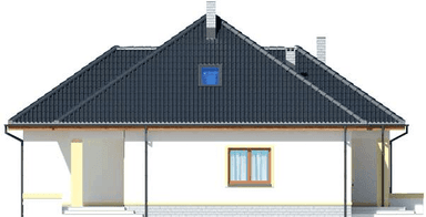 Elewacja lewa domu jednorodzinnego Fidel