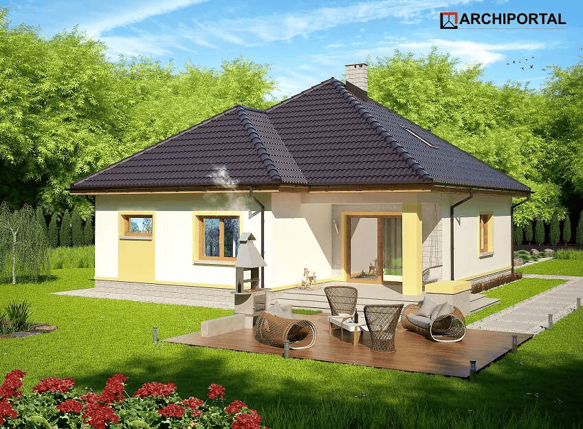 Wizualizacja domu jednorodzinnego Fidel