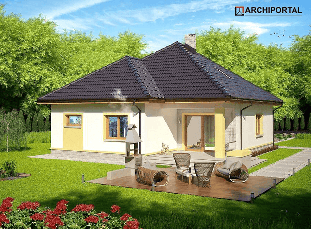 Wizualizacja domu jednorodzinnego Fidel