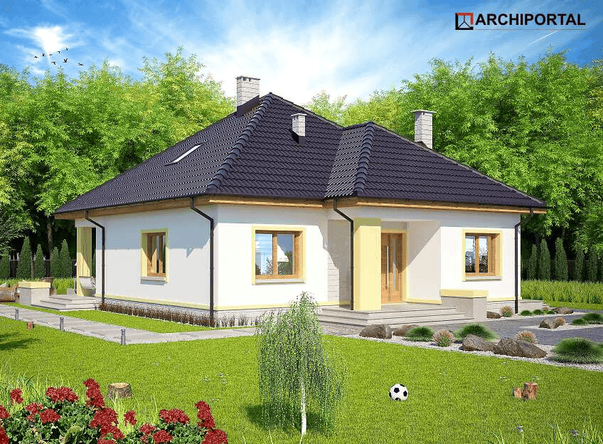 Wizualizacja domu jednorodzinnego Fidel