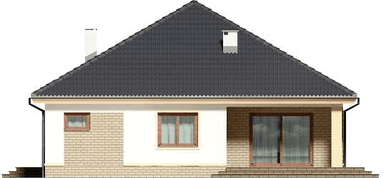 Elewacja tylna domu jednorodzinnego Figo