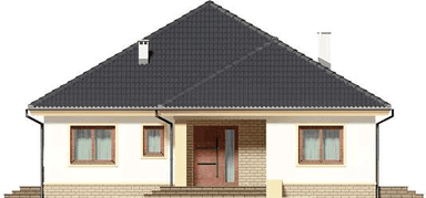 Elewacja frontowa domu jednorodzinnego Figo