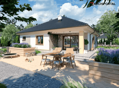 Wizualizacja domu jednorodzinnego Figo