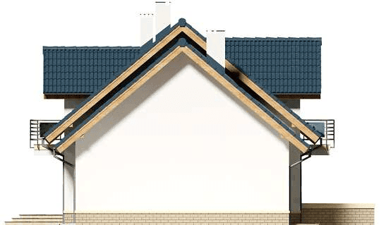 Elewacja prawa domu jednorodzinnego Izadora