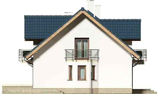 Elewacja lewa domu jednorodzinnego Izadora