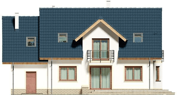 Elewacja tylna domu jednorodzinnego Izadora