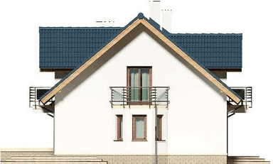 Elewacja lewa domu jednorodzinnego Izadora II