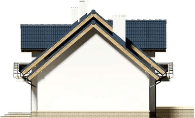 Elewacja prawa domu jednorodzinnego Izadora II