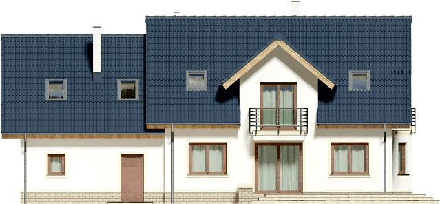 Elewacja tylna domu jednorodzinnego Izadora II