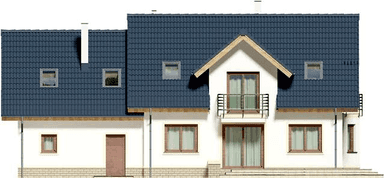 Elewacja tylna domu jednorodzinnego Izadora II