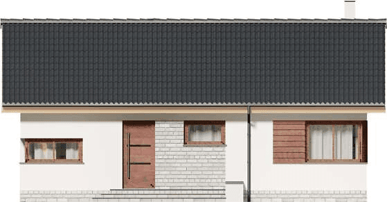 Elewacja frontowa domu jednorodzinnego Leda