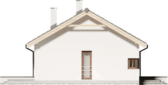 Elewacja lewa domu jednorodzinnego Leda