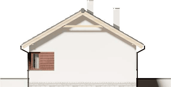 Elewacja prawa domu jednorodzinnego Leda