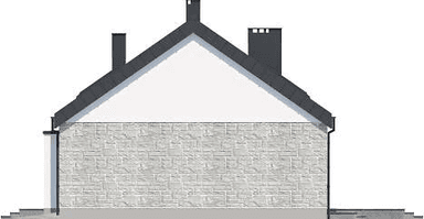 Elewacja prawa domu jednorodzinnego Nero