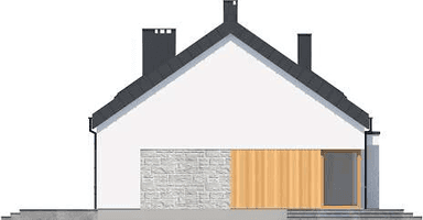 Elewacja lewa domu jednorodzinnego Nero