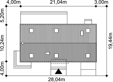 Rzut usytuowania domu jednorodzinnego Nero na działce