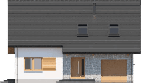 Elewacja frontowa domu jednorodzinnego Oberon