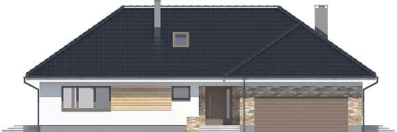 Elewacja frontowa domu jednorodzinnego Padme 2