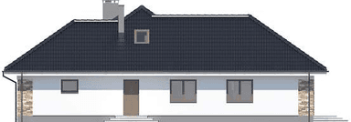 Elewacja prawa domu jednorodzinnego Padme 2