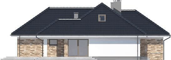 Elewacja lewa domu jednorodzinnego Padme 2