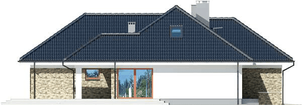 Elewacja lewa domu jednorodzinnego Padme