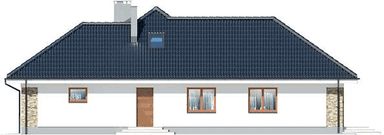 Elewacja prawa domu jednorodzinnego Padme