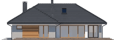 Elewacja tylna domu jednorodzinnego Padme 3 B