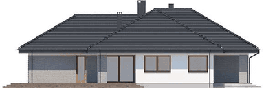 Elewacja lewa domu jednorodzinnego Padme 3 B