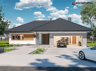 Wizualizacja domu jednorodzinnego Padme 3 B