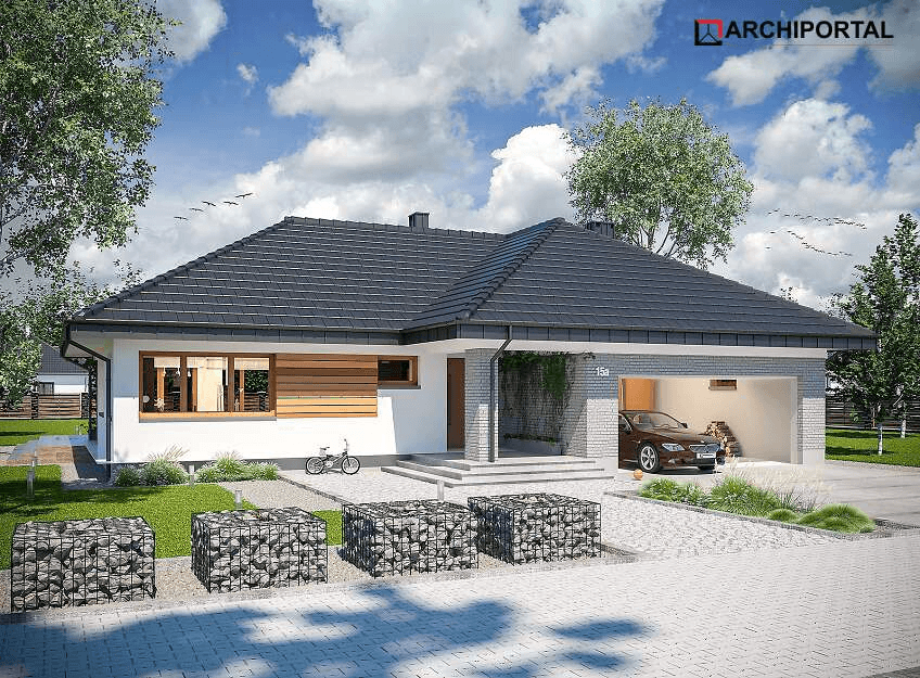 Wizualizacja domu jednorodzinnego Padme 3 B