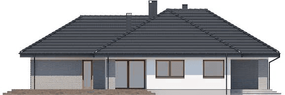 Elewacja lewa domu jednorodzinnego Padme 3 WZ