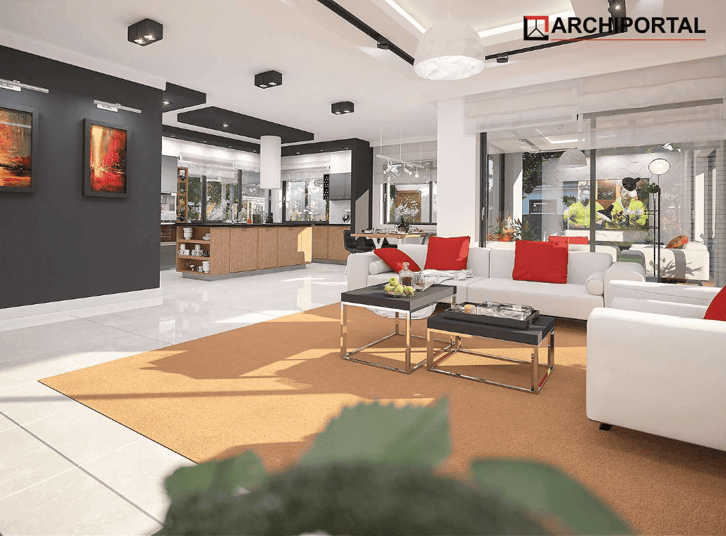 Wizualizacja domu jednorodzinnego Padme 3 WZ