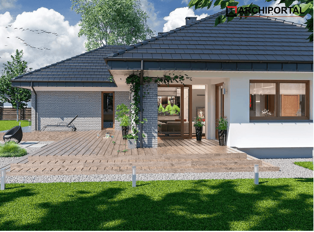 Wizualizacja domu jednorodzinnego Padme 3 WZ