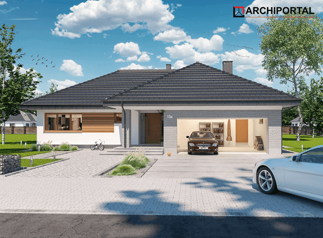 Wizualizacja domu jednorodzinnego Padme 3 WZ