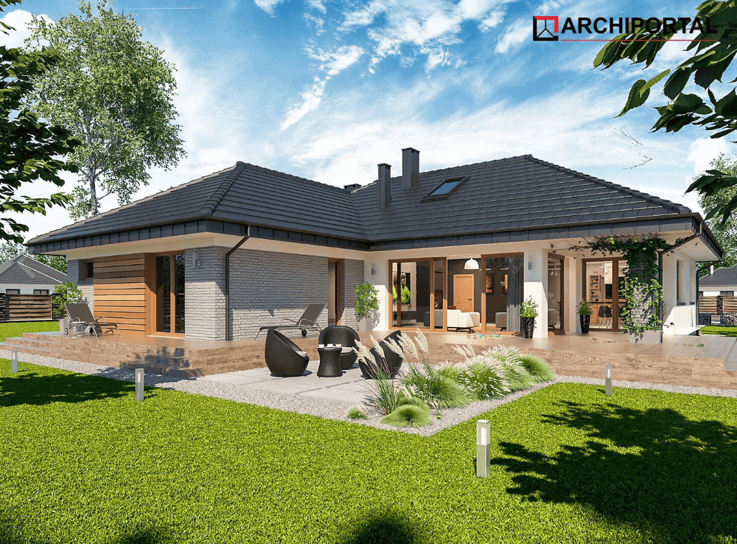 Wizualizacja domu jednorodzinnego Padme 3 WZ
