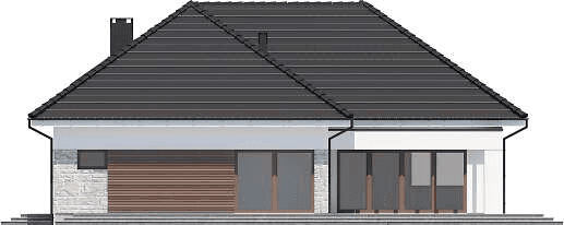 Elewacja tylna domu jednorodzinnego Padme 4