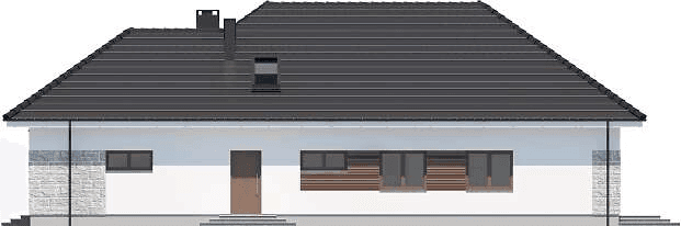 Elewacja prawa domu jednorodzinnego Padme 4