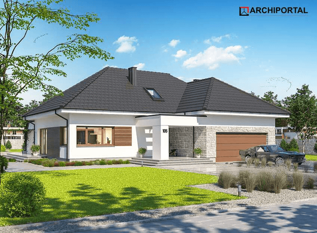 Wizualizacja domu jednorodzinnego Padme 4