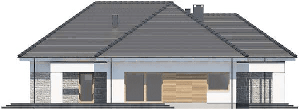 Elewacja lewa domu jednorodzinnego Padme 5