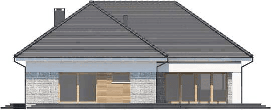 Elewacja tylna domu jednorodzinnego Padme 5