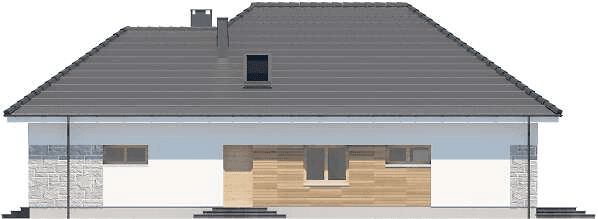 Elewacja prawa domu jednorodzinnego Padme 5