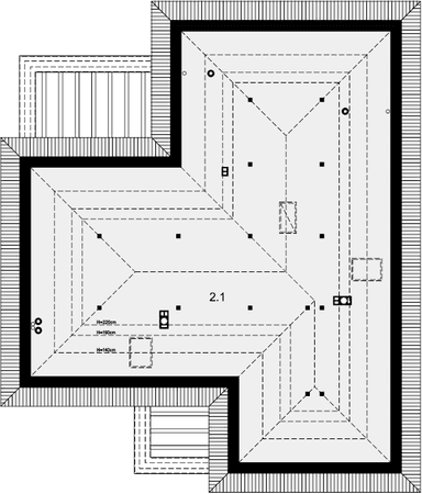 Rzut poddasza domu jednorodzinnego Padme 5