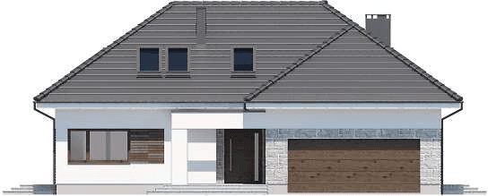 Elewacja frontowa domu jednorodzinnego Padme 6